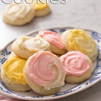 A pinterest graphic of sour cream cookies