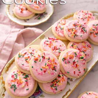 A pinterest graphic of Lofthouse cookies