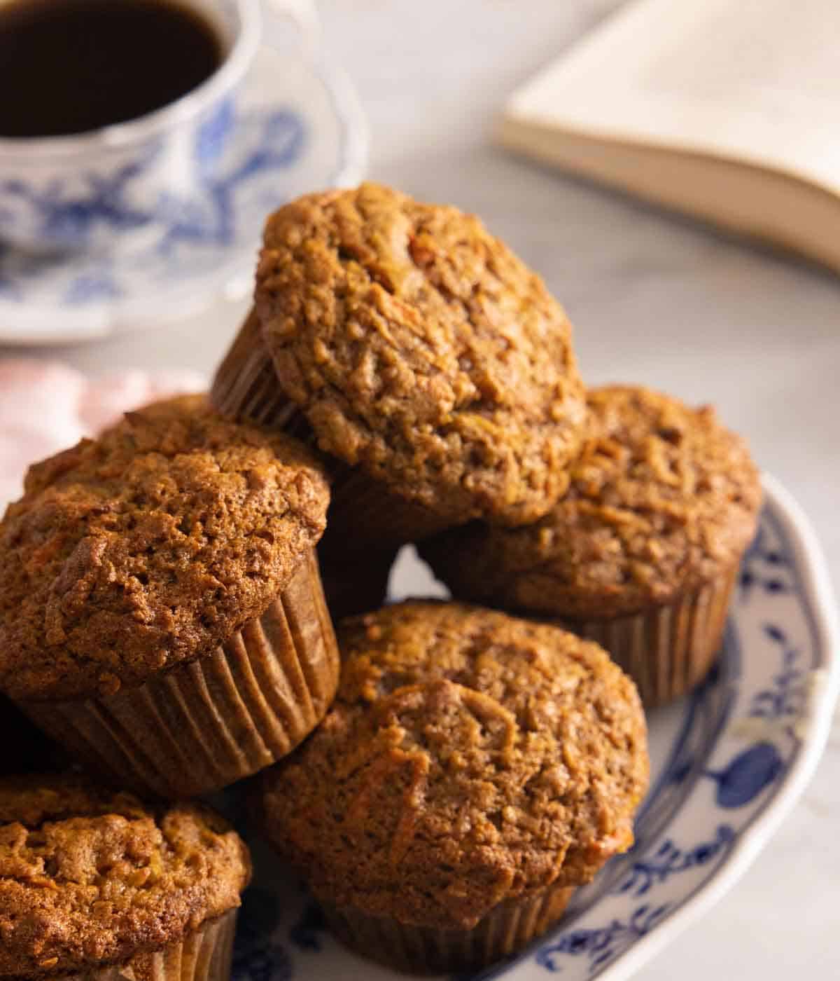 A platter of morning glory muffins.