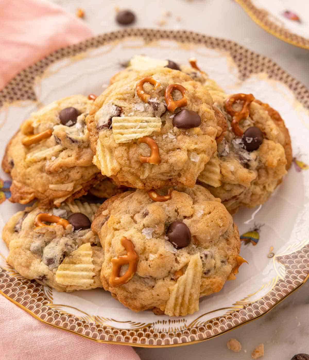 A platter of kitchen sink cookies.