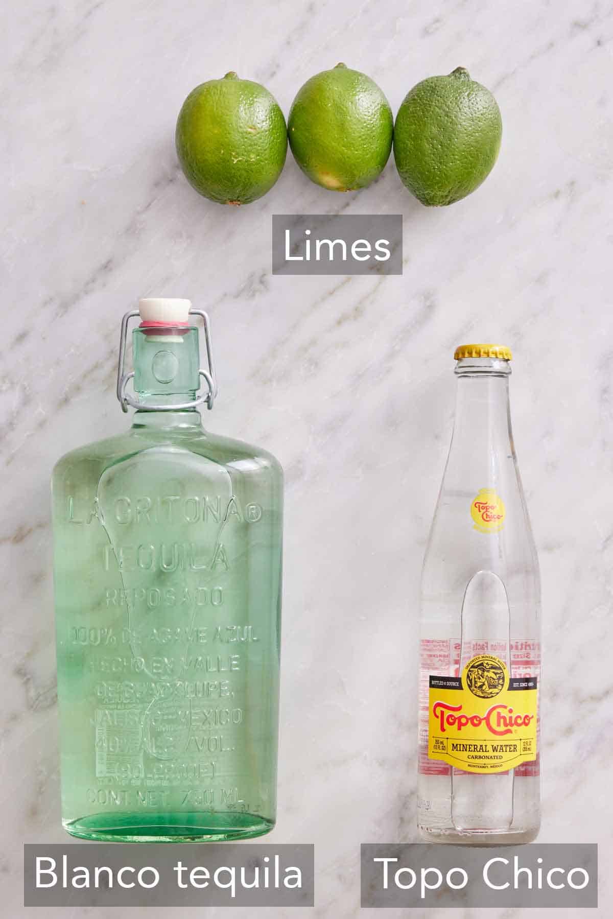 Ingredients needed to make ranch water.