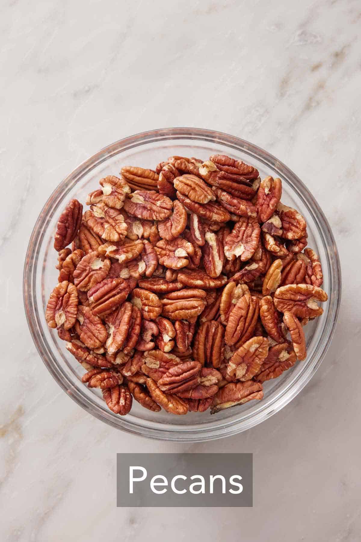 Ingredients needed for "how to toast pecans" tutorial.