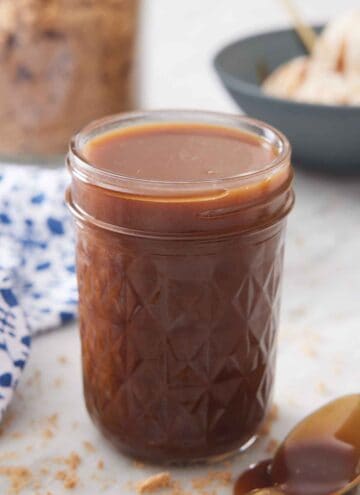 A jar of butterscotch.