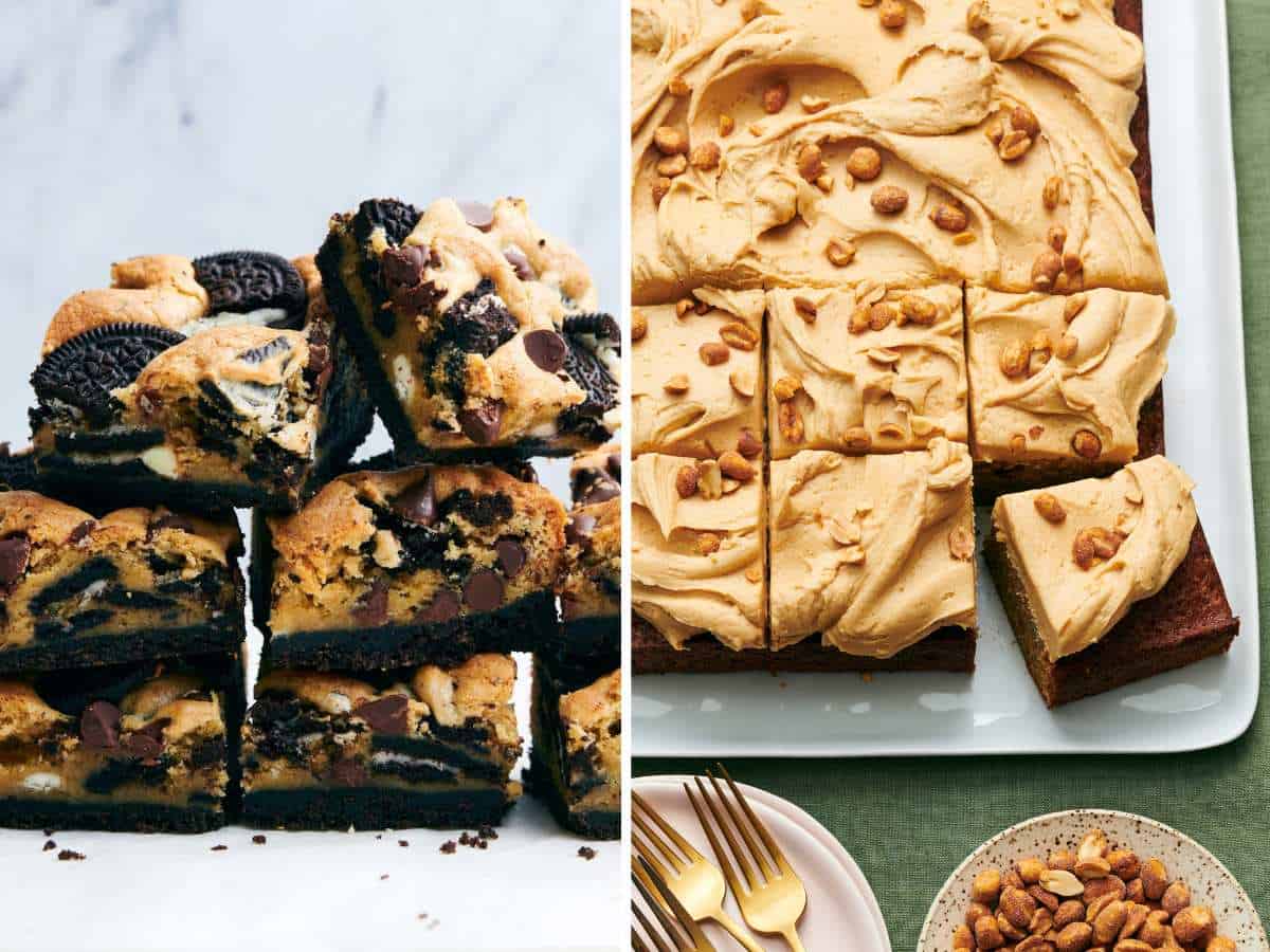 Set of two images showing two recipes from the cookbook.